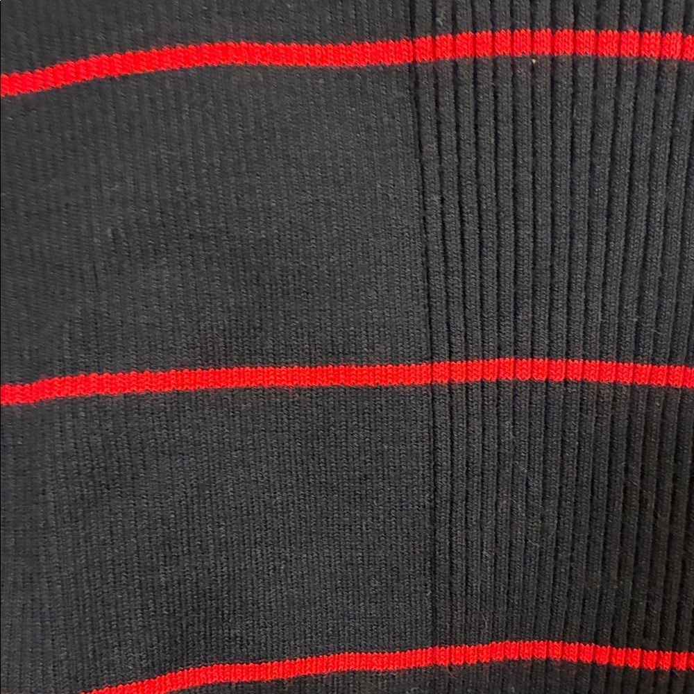 Athleta Navy and Red Striped Crew Neck Sweater like new - Picture 4 of 6